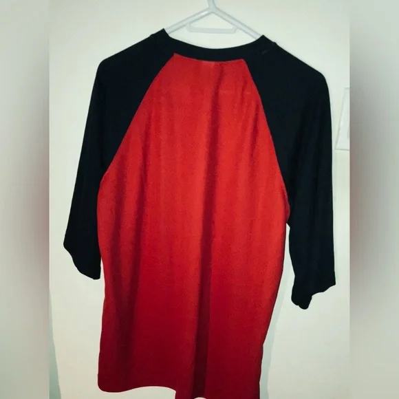 FIRE FLY - Men’s Baseball T-Shirt - XL - Red & Black - Brand New! - Picture 2 of 3